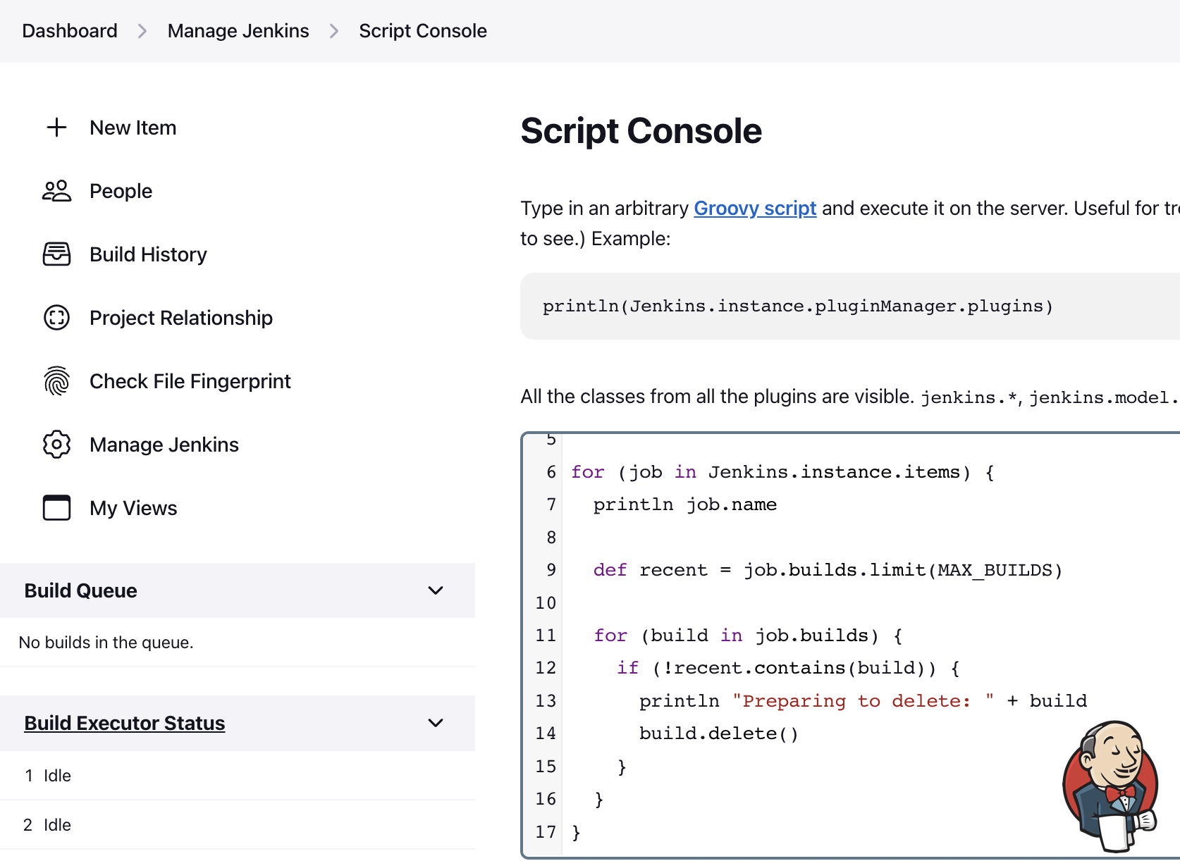 Jenkins Script Console
